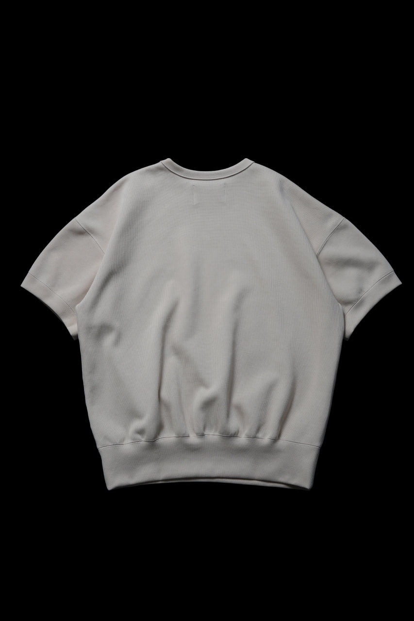 N/07 BASIC TOP / RIBBED CARDBOARD KNIT JERSEY (LIGHT BEIGE)