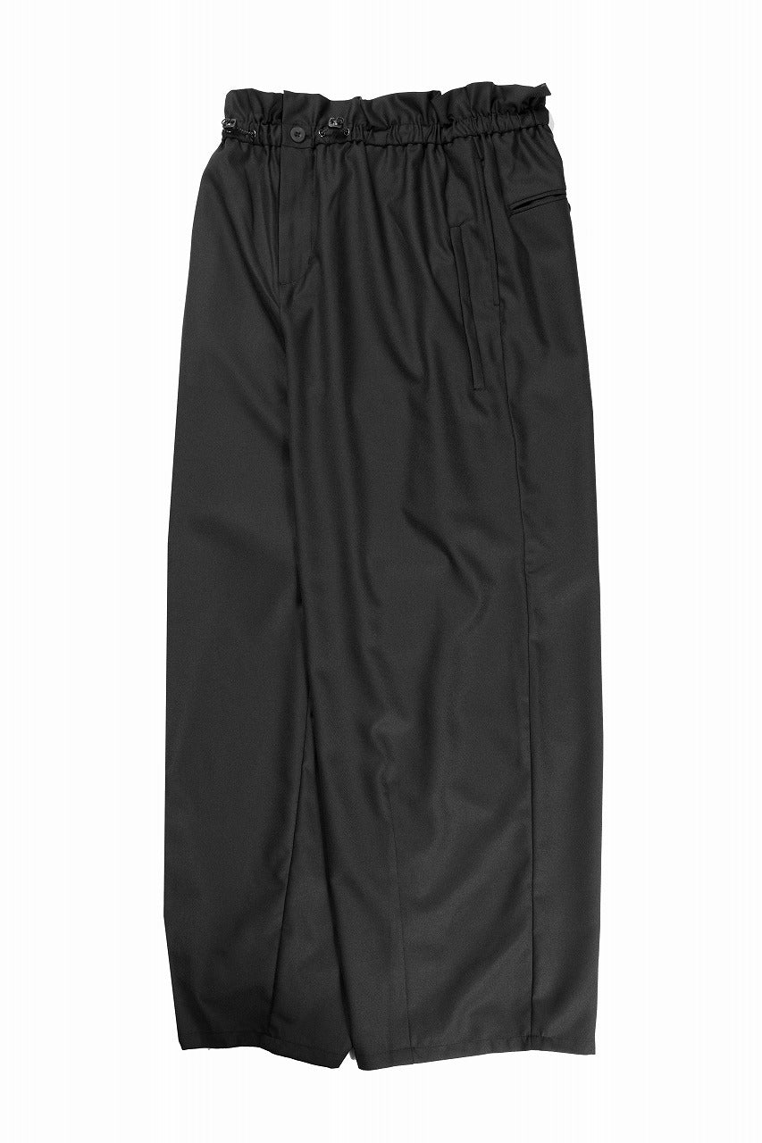 画像をギャラリービューアに読み込む, F/CE. TWIST WOOL WIDE TROUSERS (BLACK)