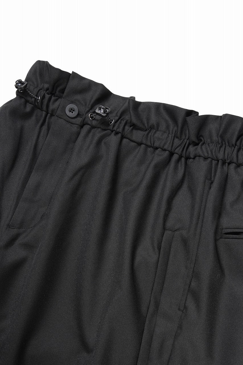 画像をギャラリービューアに読み込む, F/CE. TWIST WOOL WIDE TROUSERS (BLACK)
