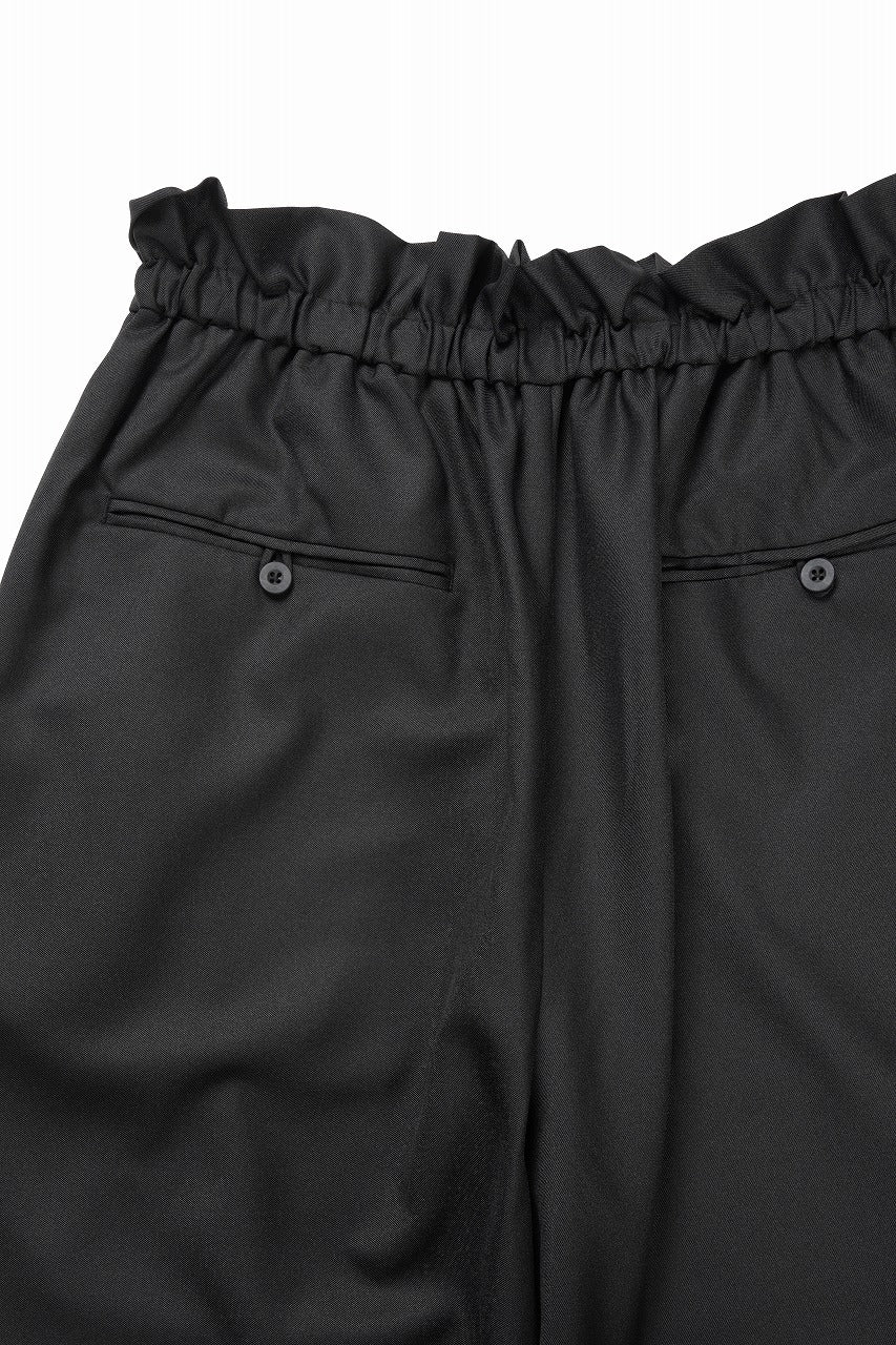 画像をギャラリービューアに読み込む, F/CE. TWIST WOOL WIDE TROUSERS (BLACK)