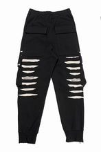 Load image into Gallery viewer, 【SAMPLE SALE】A.F ARTEFACT HEM-ZIPPER SWEAT CARGO PANTS (BLACK)