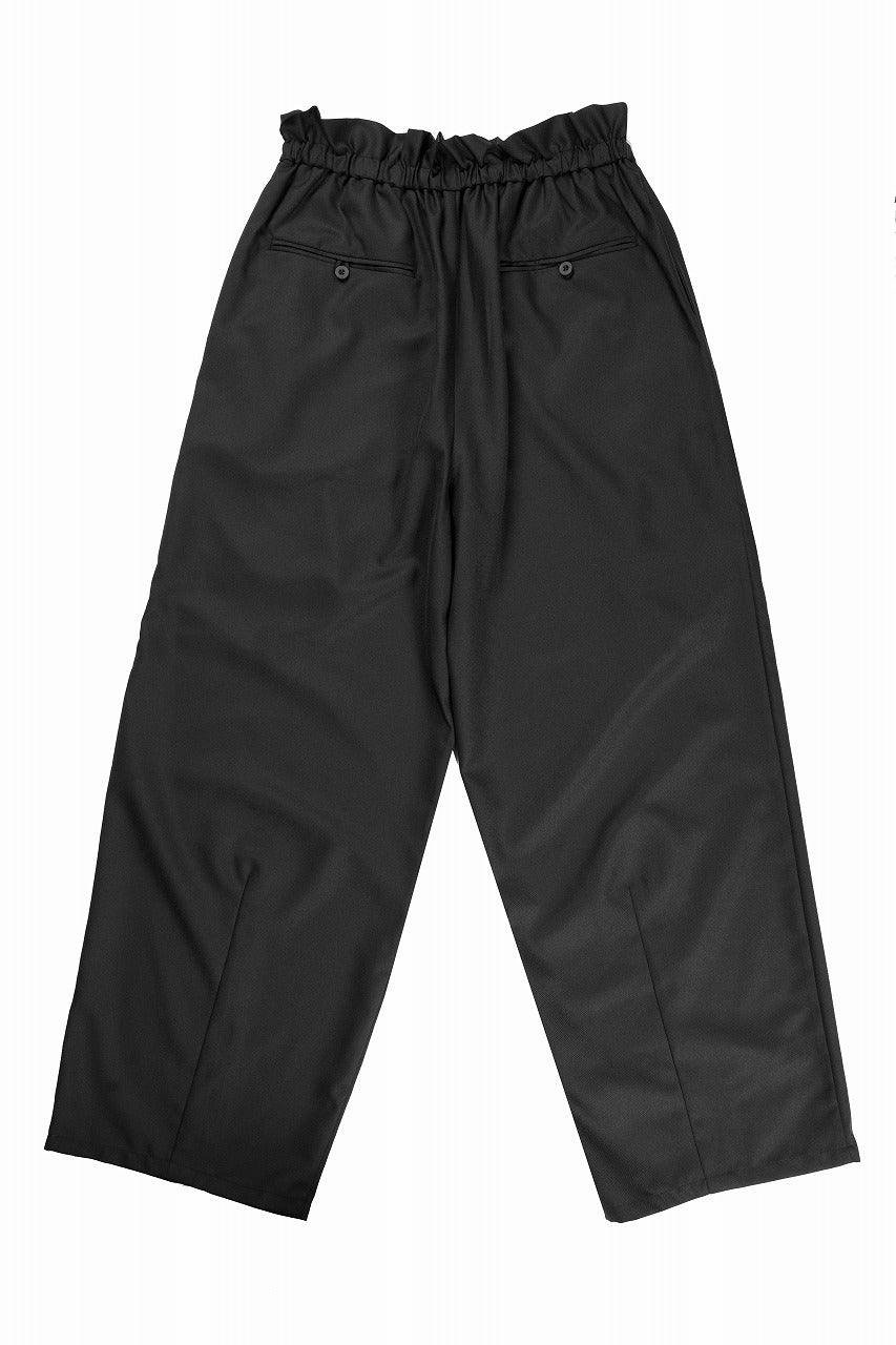 画像をギャラリービューアに読み込む, F/CE. TWIST WOOL WIDE TROUSERS (BLACK)