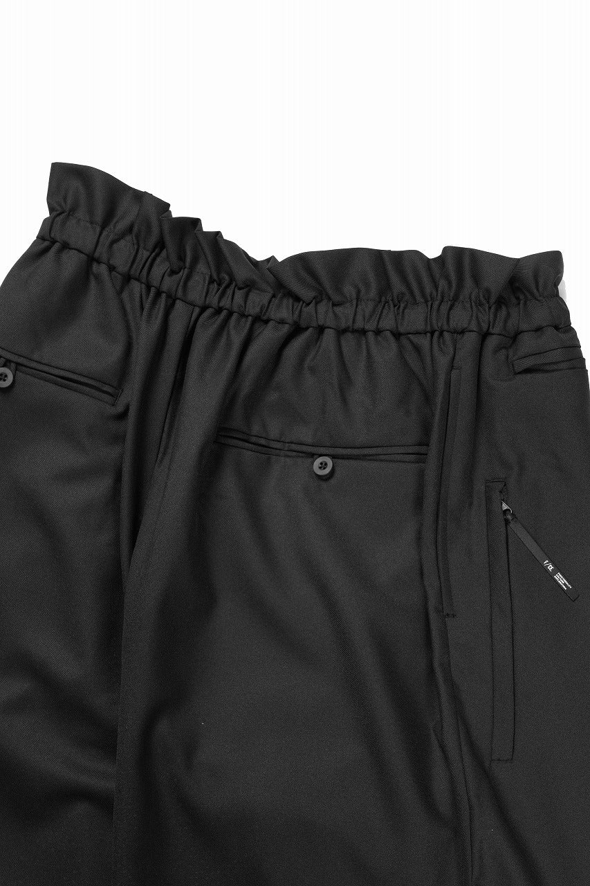 画像をギャラリービューアに読み込む, F/CE. TWIST WOOL WIDE TROUSERS (BLACK)