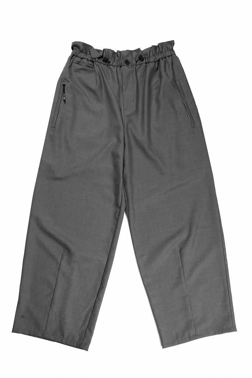 画像をギャラリービューアに読み込む, F/CE. TWIST WOOL WIDE TROUSERS (GRAY)