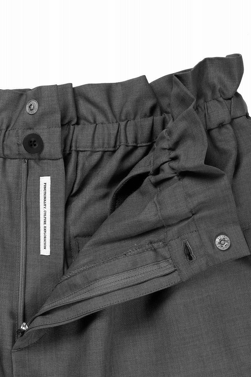 画像をギャラリービューアに読み込む, F/CE. TWIST WOOL WIDE TROUSERS (GRAY)