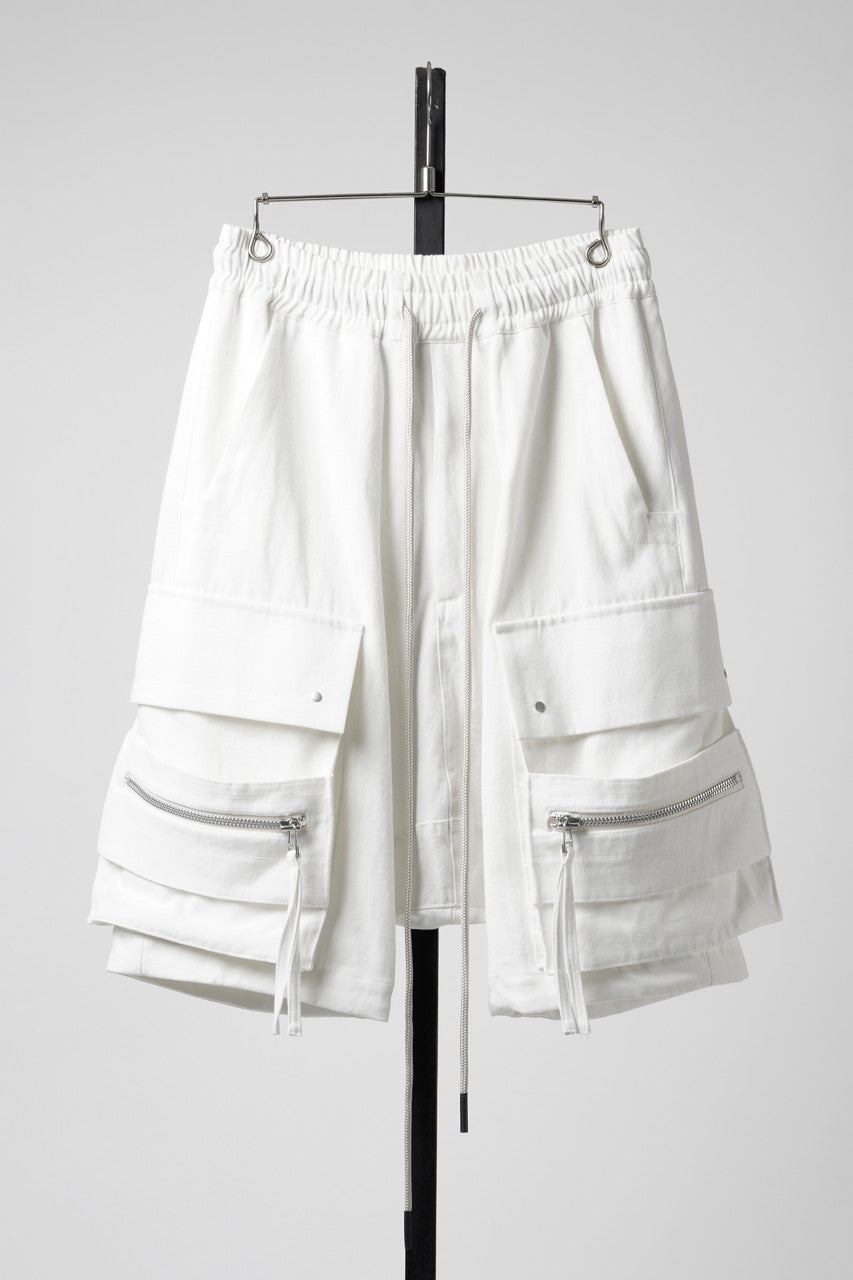画像をギャラリービューアに読み込む, A.F ARTEFACT CARGO SHORTS / TWILL - COTTON &amp; HEMP (WHITE)