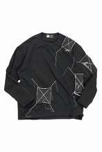 画像をギャラリービューアに読み込む, OBLADI DENIM RECTANGLE PATCHWORK LONG SLEEVES T-SHIRT (BLACK)
