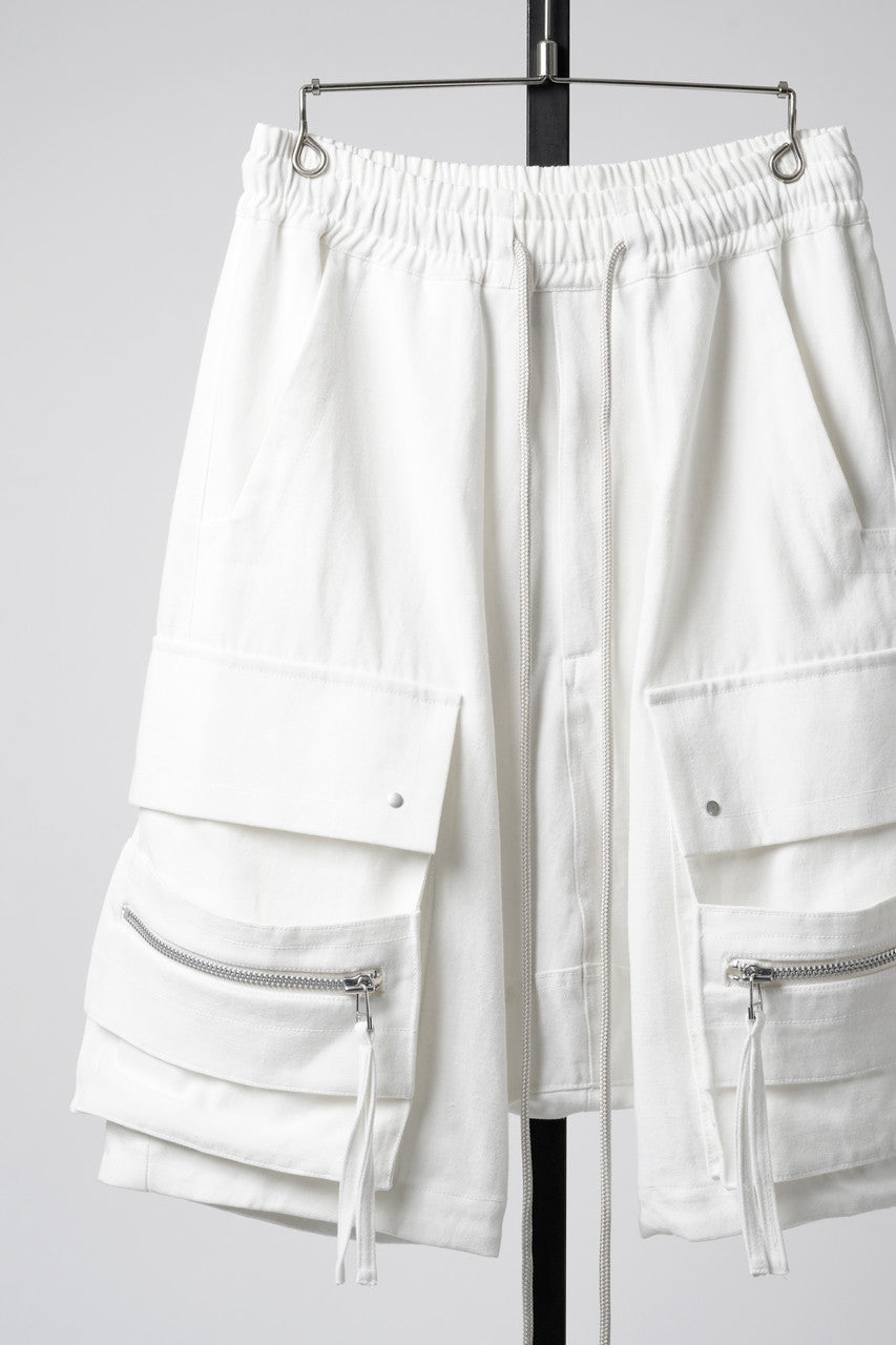 画像をギャラリービューアに読み込む, A.F ARTEFACT CARGO SHORTS / TWILL - COTTON &amp; HEMP (WHITE)