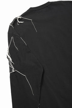 画像をギャラリービューアに読み込む, OBLADI DENIM RECTANGLE PATCHWORK LONG SLEEVES T-SHIRT (BLACK)