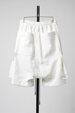 画像をギャラリービューアに読み込む, A.F ARTEFACT CARGO SHORTS / TWILL - COTTON &amp; HEMP (WHITE)