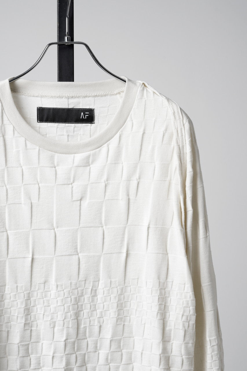 画像をギャラリービューアに読み込む, A.F ARTEFACT GRADIENT PLAID PATTERN SHIVA LONG SLEEVE TOPS (CREAM)
