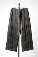 A.F ARTEFACT PLEATS TUCK WIDE PANTS / BLENDED SHADES DENIM (D.VERDIGRIS)