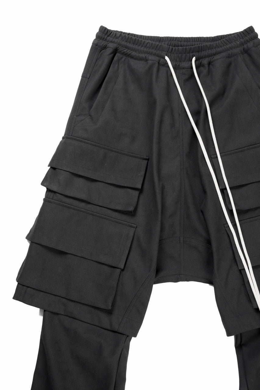A.F ARTEFACT LAYERED BOOTS CUT PANTS / SYNTHETIC SUEDE LEATHER (BLACK)