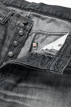 Load image into Gallery viewer, FULLCOUNT "Dartford" 1101BKSSHW Straight Jeans / 11.5oz Zimbabwe Selvedge Denim (BLACK / VINTAGE FADED)
