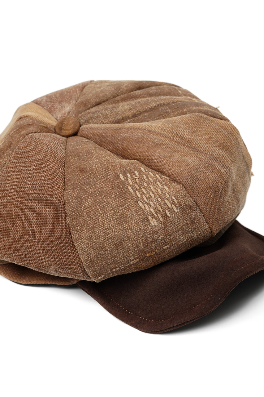 Load image into Gallery viewer, ierib exclusive Casquette / Vintage SAKABUKURO × Lamb Suede Leather (BROWN #B)