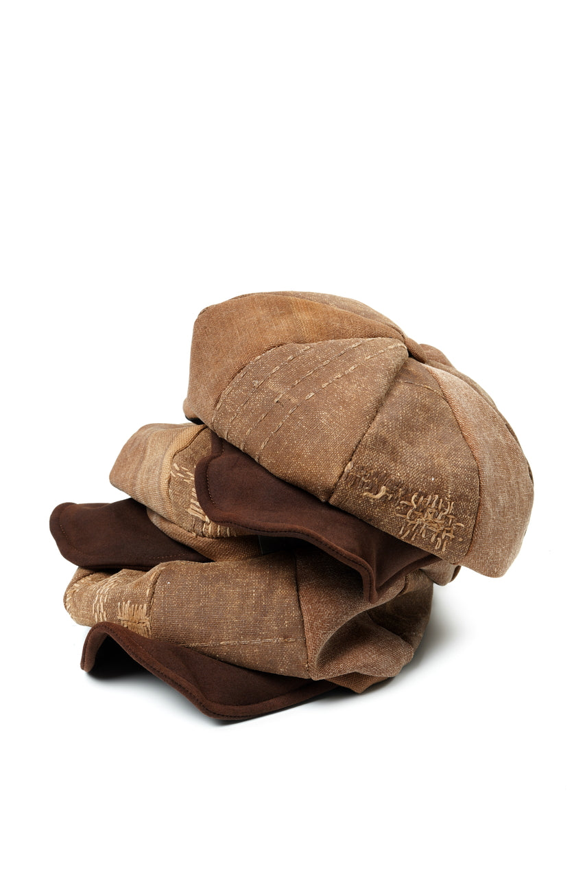 Load image into Gallery viewer, ierib exclusive Casquette / Vintage SAKABUKURO × Lamb Suede Leather (BROWN #A)