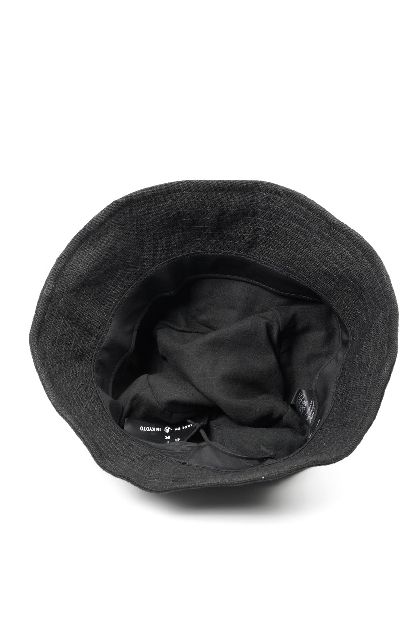 Load image into Gallery viewer, ierib exclusive Bucket Hat / Heavy Linen Canvas (BLACK EDITON)