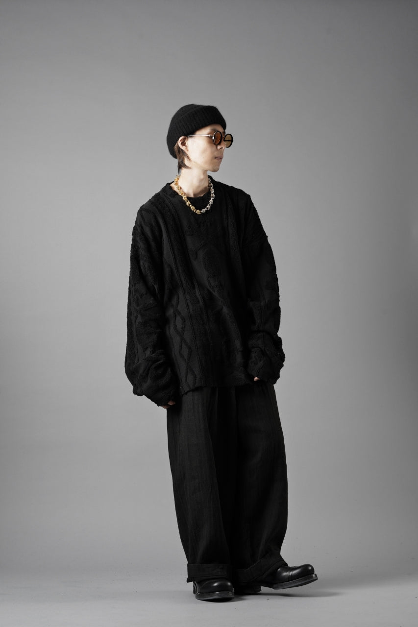 MASTERMIND WORLD OG ARAN SWEAT SHIRT (BLACK)