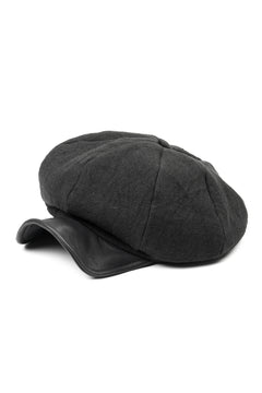 Load image into Gallery viewer, ierib exclusive Casquette / Heavy Linen Canvas + Steer Leather (BLACK EDITON)
