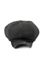 Load image into Gallery viewer, ierib exclusive Casquette / Heavy Linen Canvas + Steer Leather (BLACK EDITON)