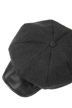 Load image into Gallery viewer, ierib exclusive Casquette / Heavy Linen Canvas + Steer Leather (BLACK EDITON)
