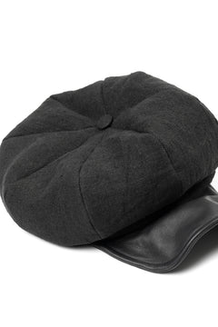 Load image into Gallery viewer, ierib exclusive Casquette / Heavy Linen Canvas + Steer Leather (BLACK EDITON)