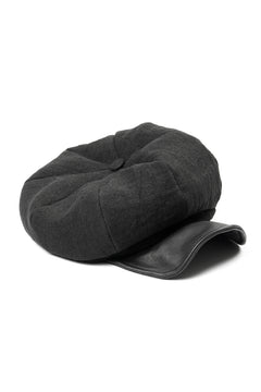 Load image into Gallery viewer, ierib exclusive Casquette / Heavy Linen Canvas + Steer Leather (BLACK EDITON)