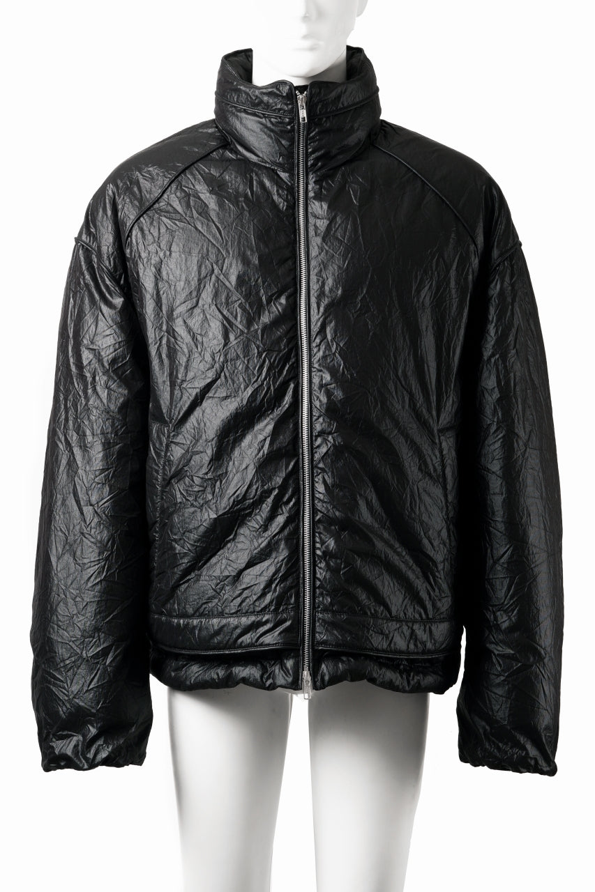 Juun.J Wrinkle Nylon Stand Collar Goose Down Blouson (BLACK)