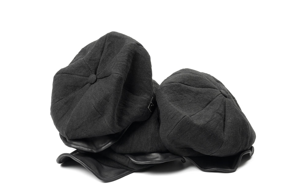 ierib exclusive Casquette / Heavy Linen Canvas + Steer Leather