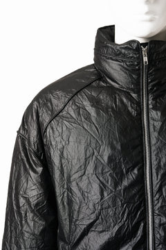 画像をギャラリービューアに読み込む, Juun.J Wrinkle Nylon Stand Collar Goose Down Blouson (BLACK)