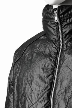 画像をギャラリービューアに読み込む, Juun.J Wrinkle Nylon Stand Collar Goose Down Blouson (BLACK)