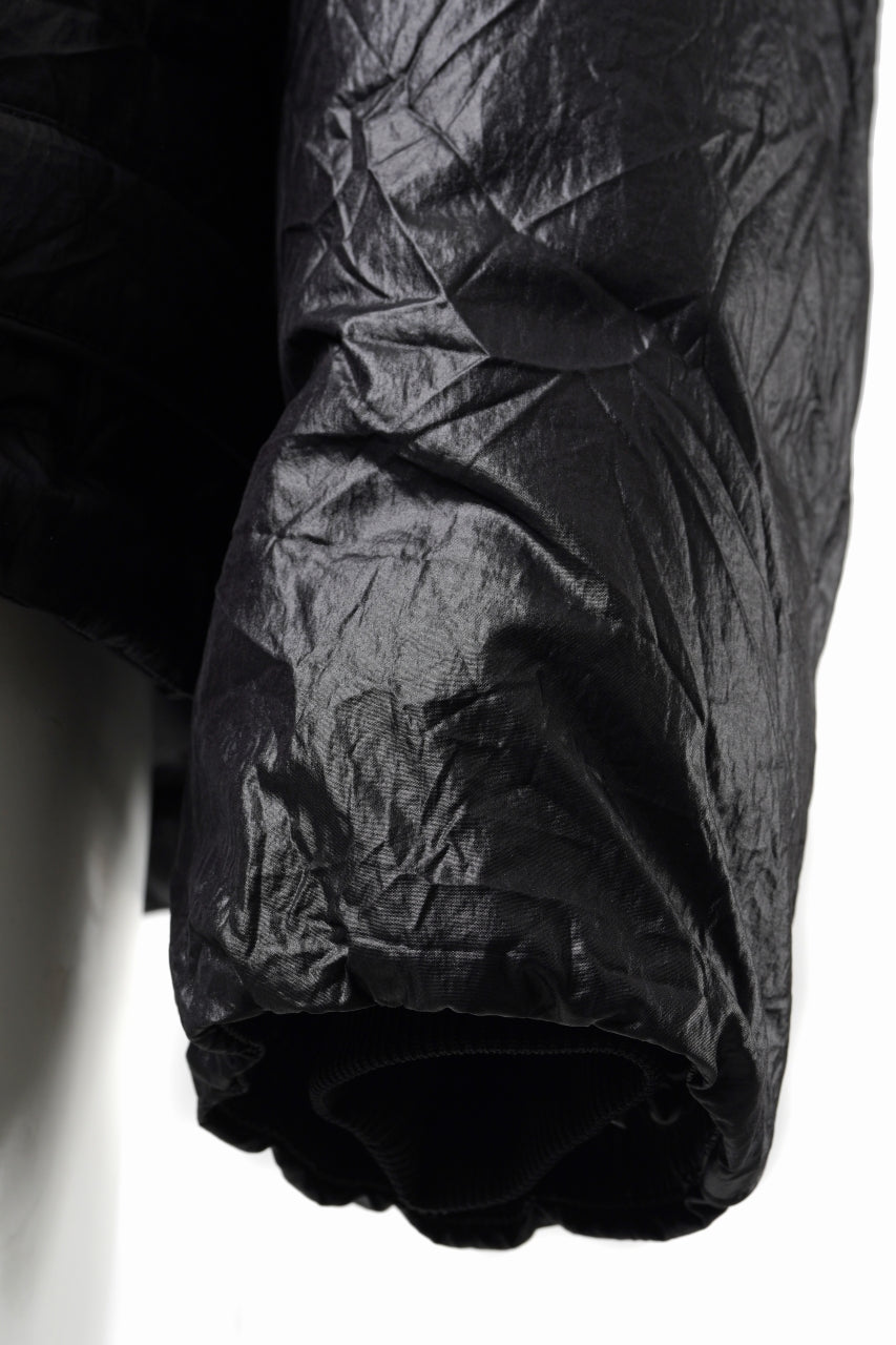 画像をギャラリービューアに読み込む, Juun.J Wrinkle Nylon Stand Collar Goose Down Blouson (BLACK)