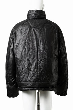 画像をギャラリービューアに読み込む, Juun.J Wrinkle Nylon Stand Collar Goose Down Blouson (BLACK)