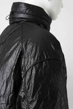 画像をギャラリービューアに読み込む, Juun.J Wrinkle Nylon Stand Collar Goose Down Blouson (BLACK)