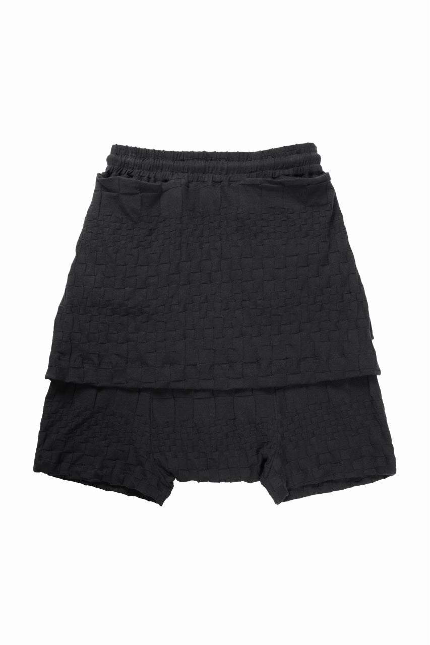 画像をギャラリービューアに読み込む, A.F ARTEFACT GRADIENT PLAID PATTERN LAYERED SHORTS (BLACK)