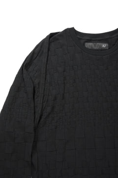 画像をギャラリービューアに読み込む, A.F ARTEFACT GRADIENT PLAID PATTERN SHIVA LONG SLEEVE TOPS (BLACK)