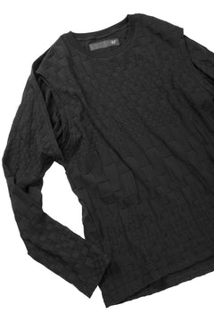 画像をギャラリービューアに読み込む, A.F ARTEFACT GRADIENT PLAID PATTERN SHIVA LONG SLEEVE TOPS (BLACK)
