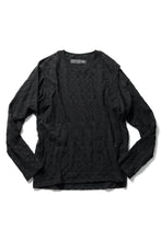 画像をギャラリービューアに読み込む, A.F ARTEFACT GRADIENT PLAID PATTERN SHIVA LONG SLEEVE TOPS (BLACK)