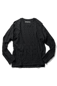 画像をギャラリービューアに読み込む, A.F ARTEFACT GRADIENT PLAID PATTERN SHIVA LONG SLEEVE TOPS (BLACK)