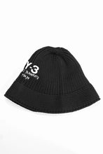 画像をギャラリービューアに読み込む, Y-3 Yohji Yamamoto HERITAGE KNIT BUCKET HAT (BLACK)