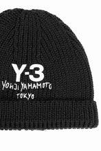 画像をギャラリービューアに読み込む, Y-3 Yohji Yamamoto CHUNKY KNIT BEANIE (BLACK)