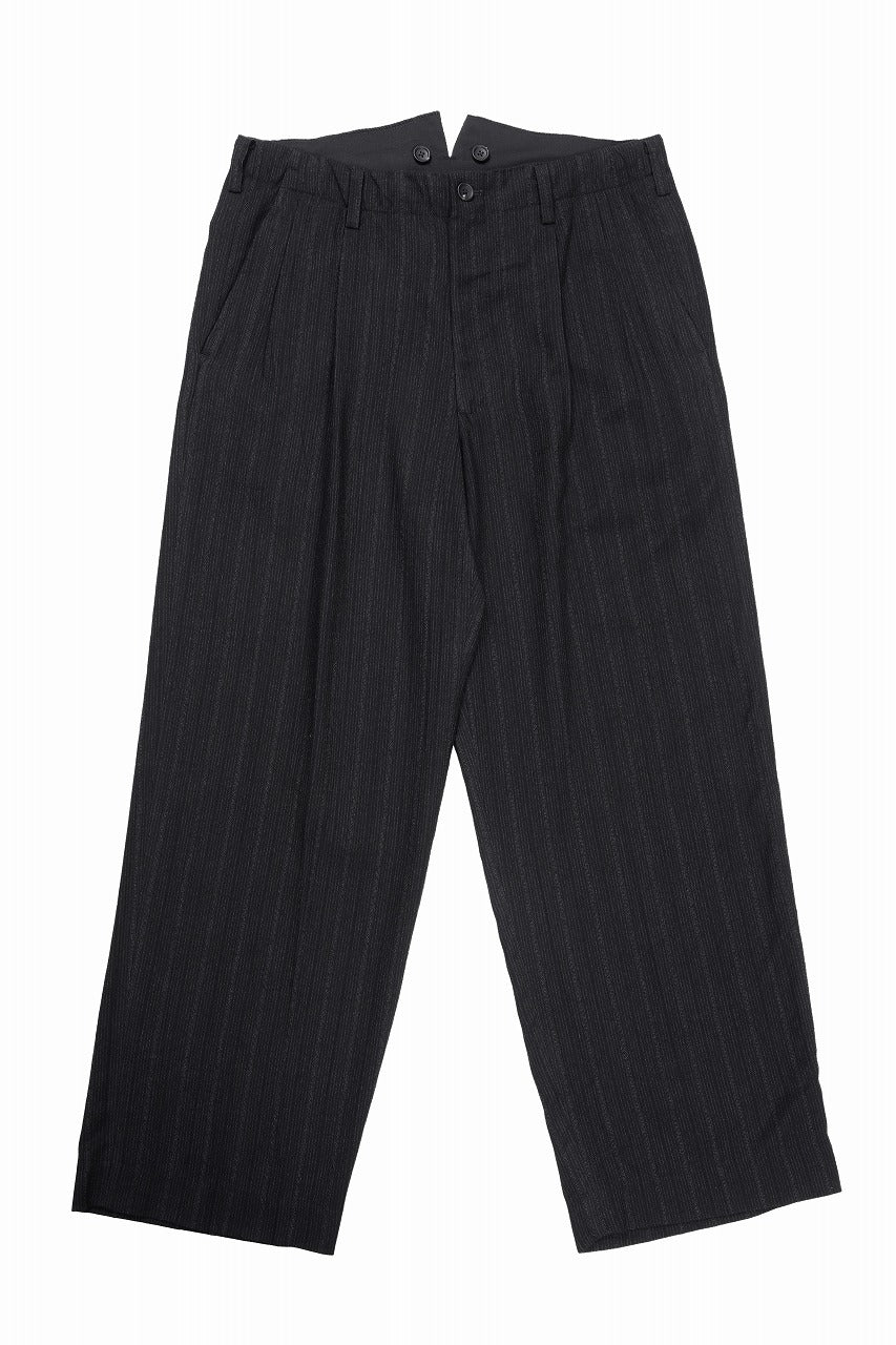 Y's for men SUSPENDER PANTS / HEATHER STRIPES RAYON (BLACK)の商品