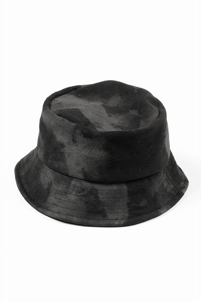 ierib Leather Bucket Hat / Lamb Suede (BLACK)