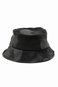画像をギャラリービューアに読み込む, ierib Leather Bucket Hat / Lamb Suede (BLACK)