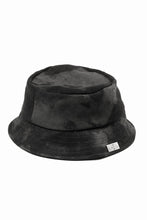 画像をギャラリービューアに読み込む, ierib Leather Bucket Hat / Lamb Suede (BLACK)