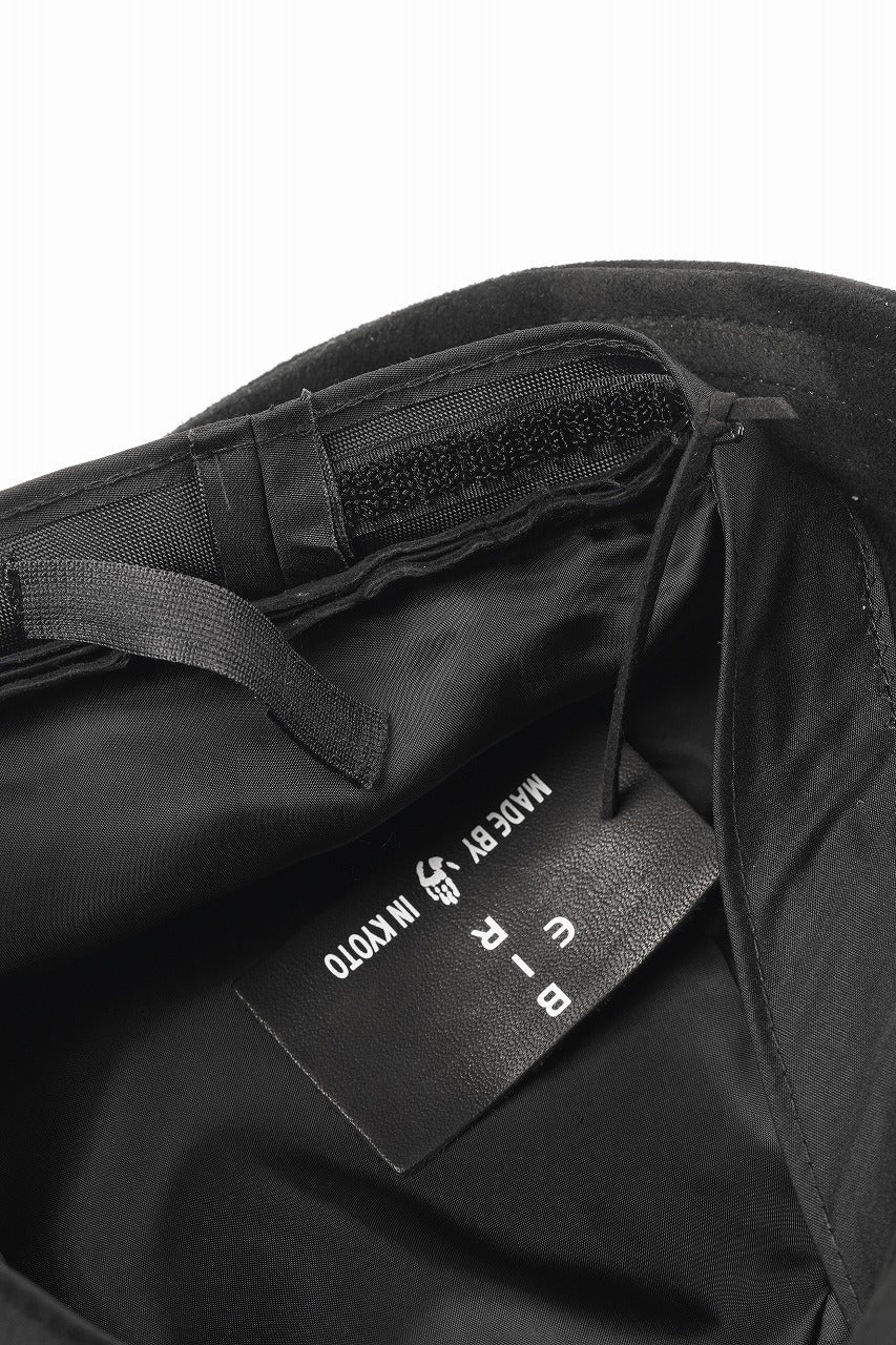 画像をギャラリービューアに読み込む, ierib Leather Bucket Hat / Lamb Suede (BLACK)