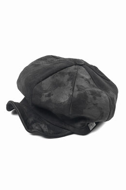 【追加入荷】ierib Leather Casquette / Lamb Suede (BLACK)