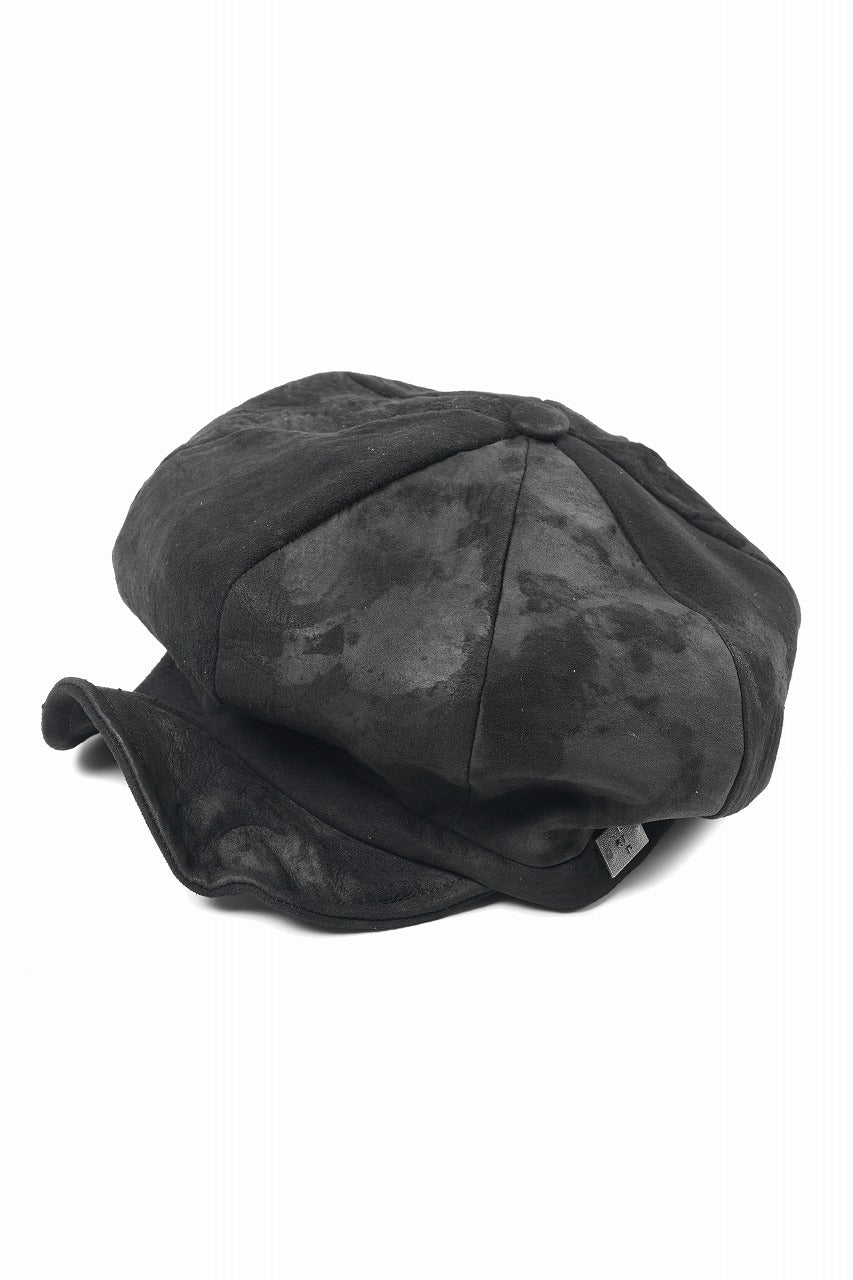 画像をギャラリービューアに読み込む, 【追加入荷】ierib Leather Casquette / Lamb Suede (BLACK)
