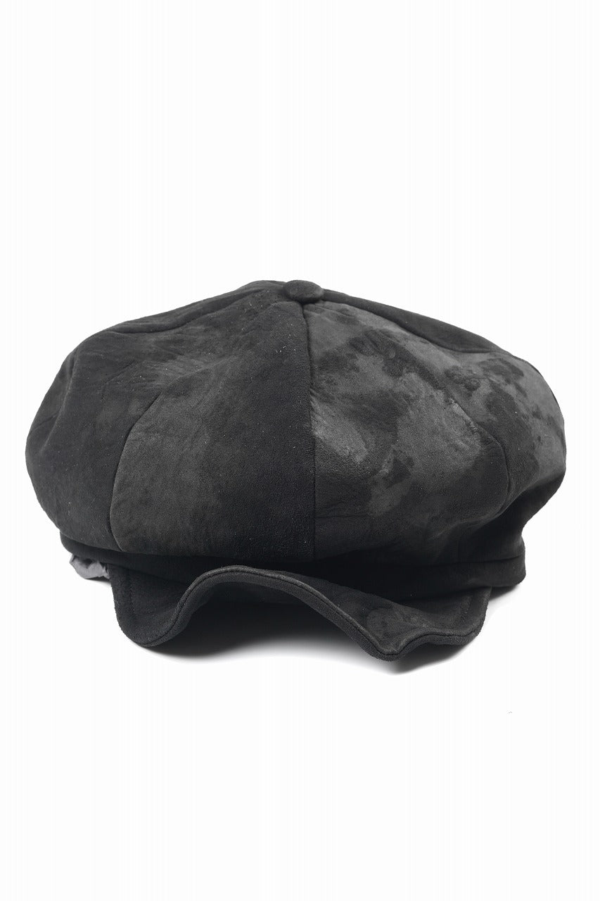 画像をギャラリービューアに読み込む, 【追加入荷】ierib Leather Casquette / Lamb Suede (BLACK)