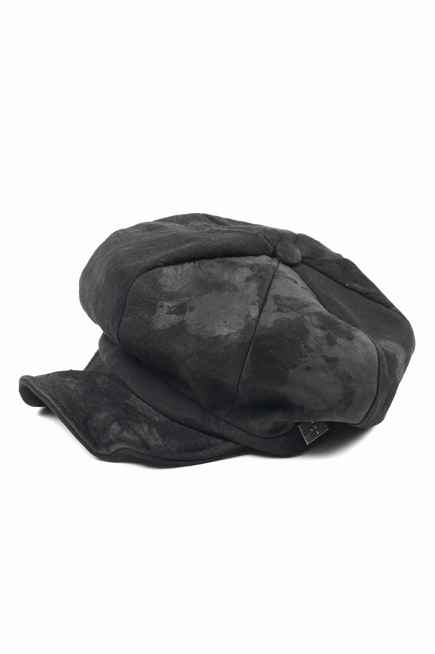 画像をギャラリービューアに読み込む, 【追加入荷】ierib Leather Casquette / Lamb Suede (BLACK)